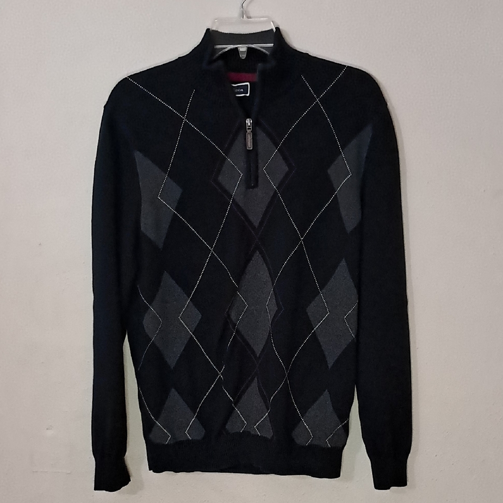 Club Room Men's Size Medium 100% Pima Cotton 1/4 Zip Sweater